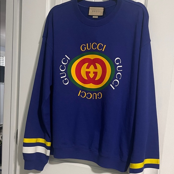 Gucci Other - Gucci Blue Crewneck Sweater with Logo